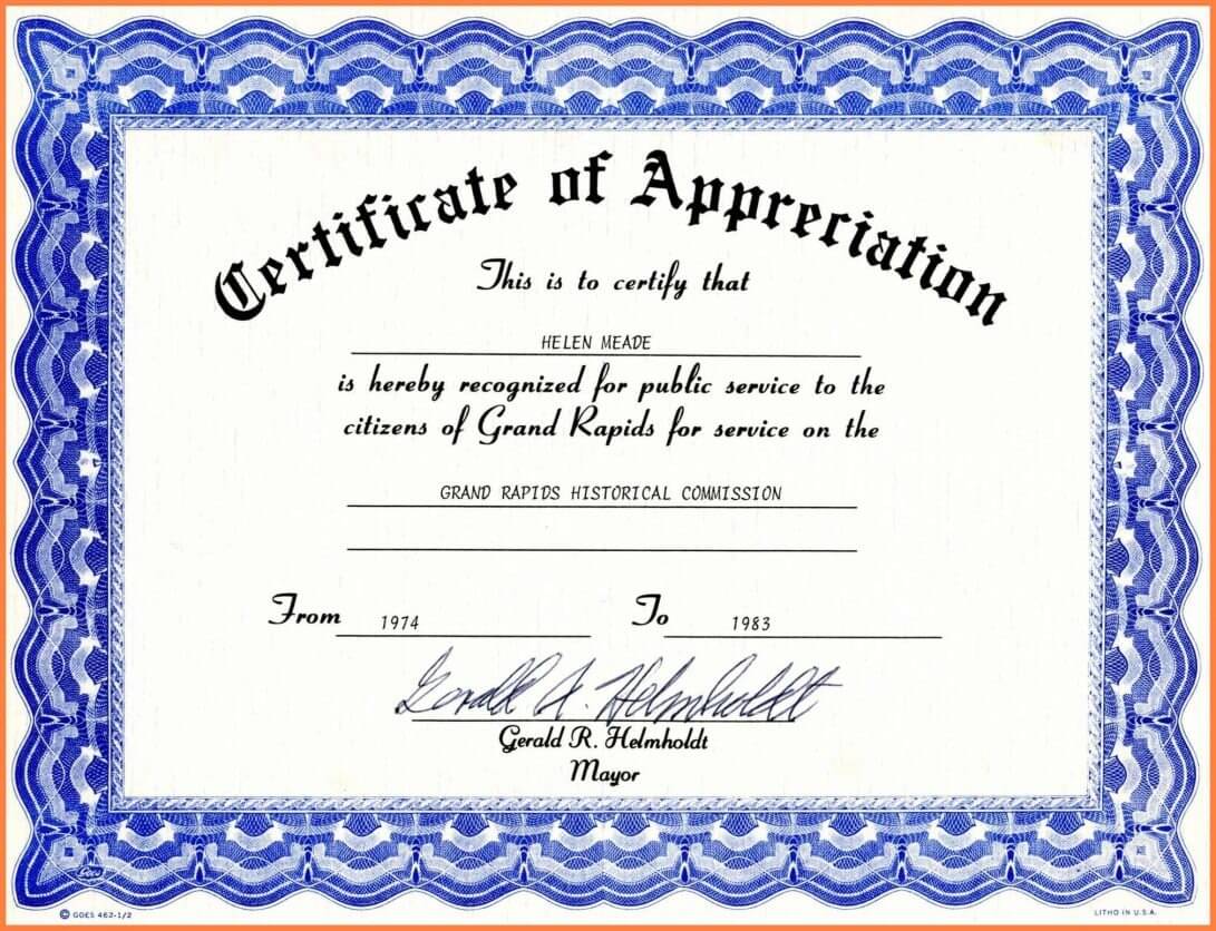 001 Certificate Of Appreciation Template Free Download Word Intended For Free Certificate Of Appreciation Template Downloads