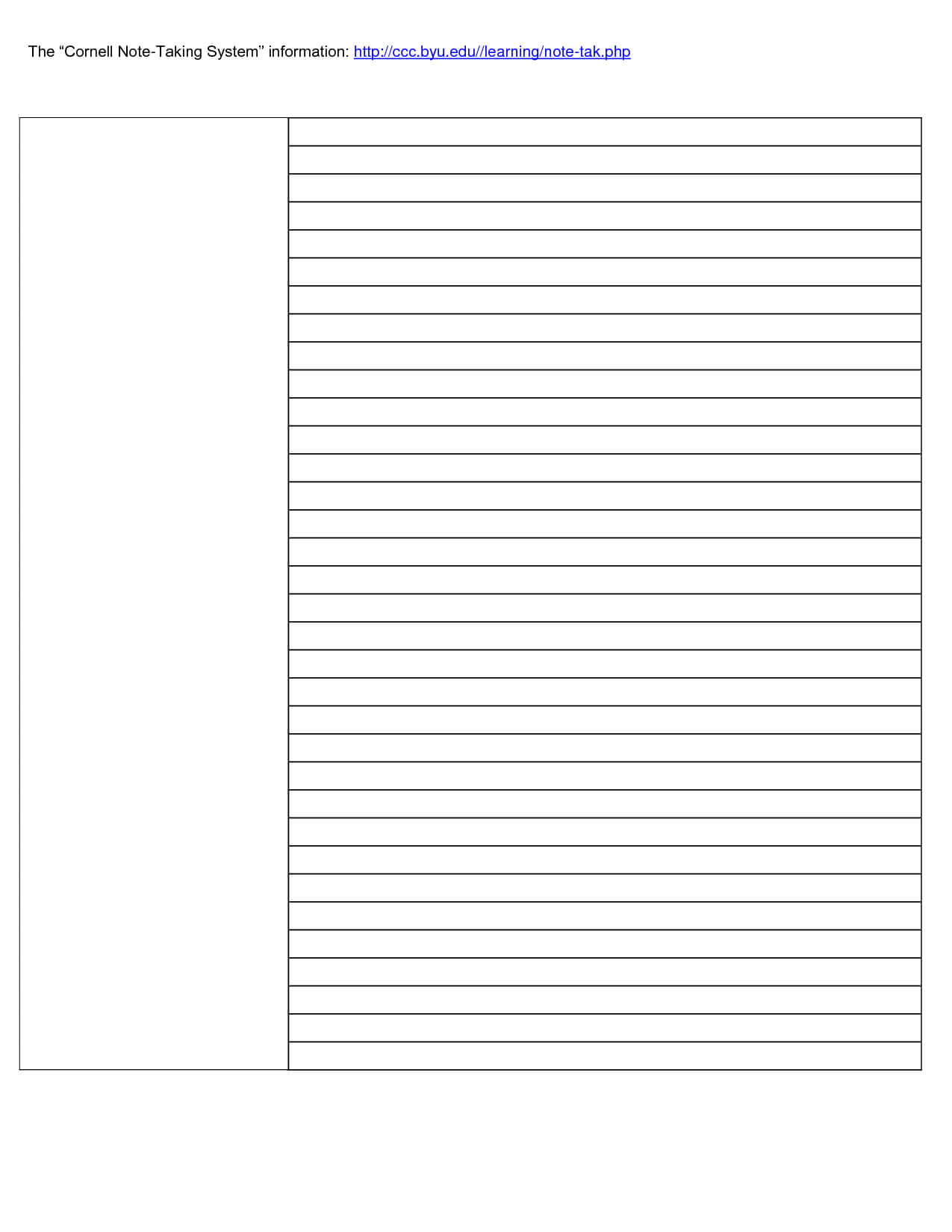 001 Cornell Note Taking Template Word Research Paper Pertaining To Note Taking Template Word