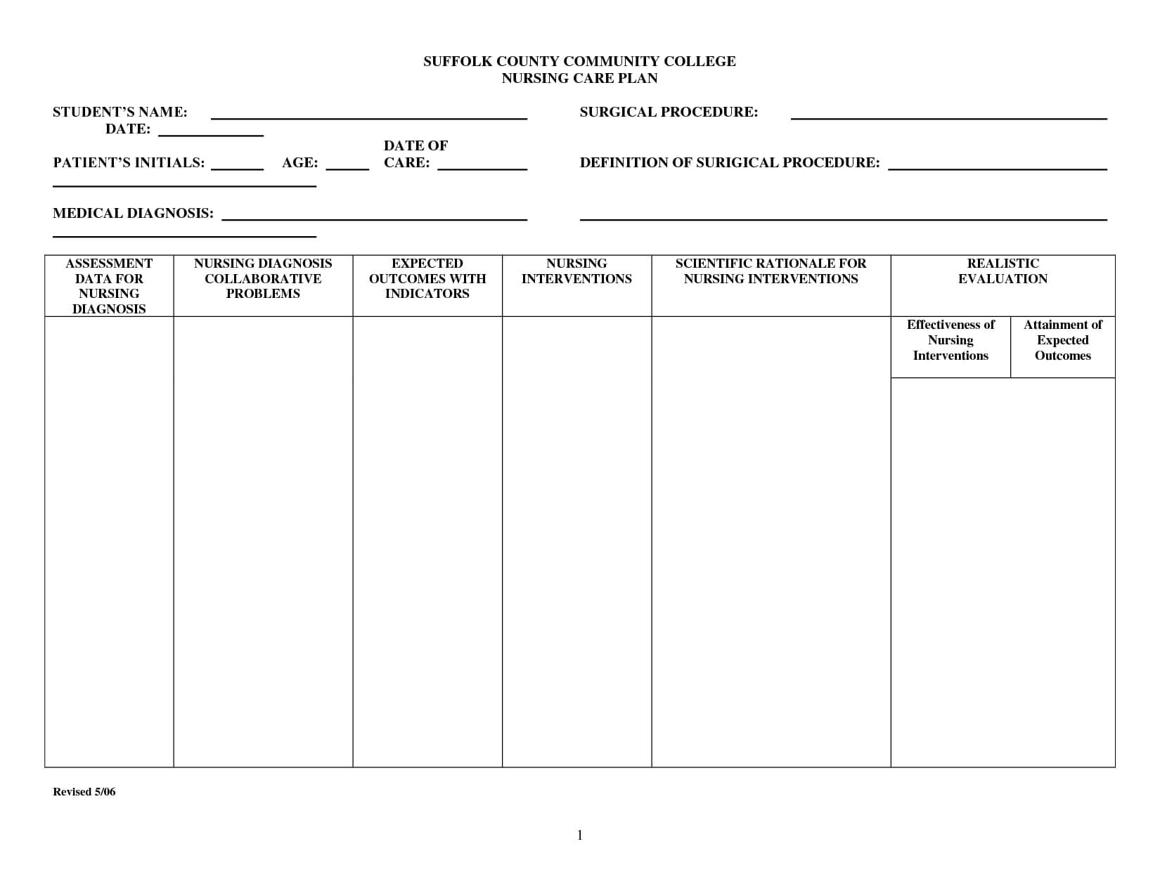 001 Free Printable Nursing Care Plan Template Astounding Regarding Nursing Care Plan Templates Blank