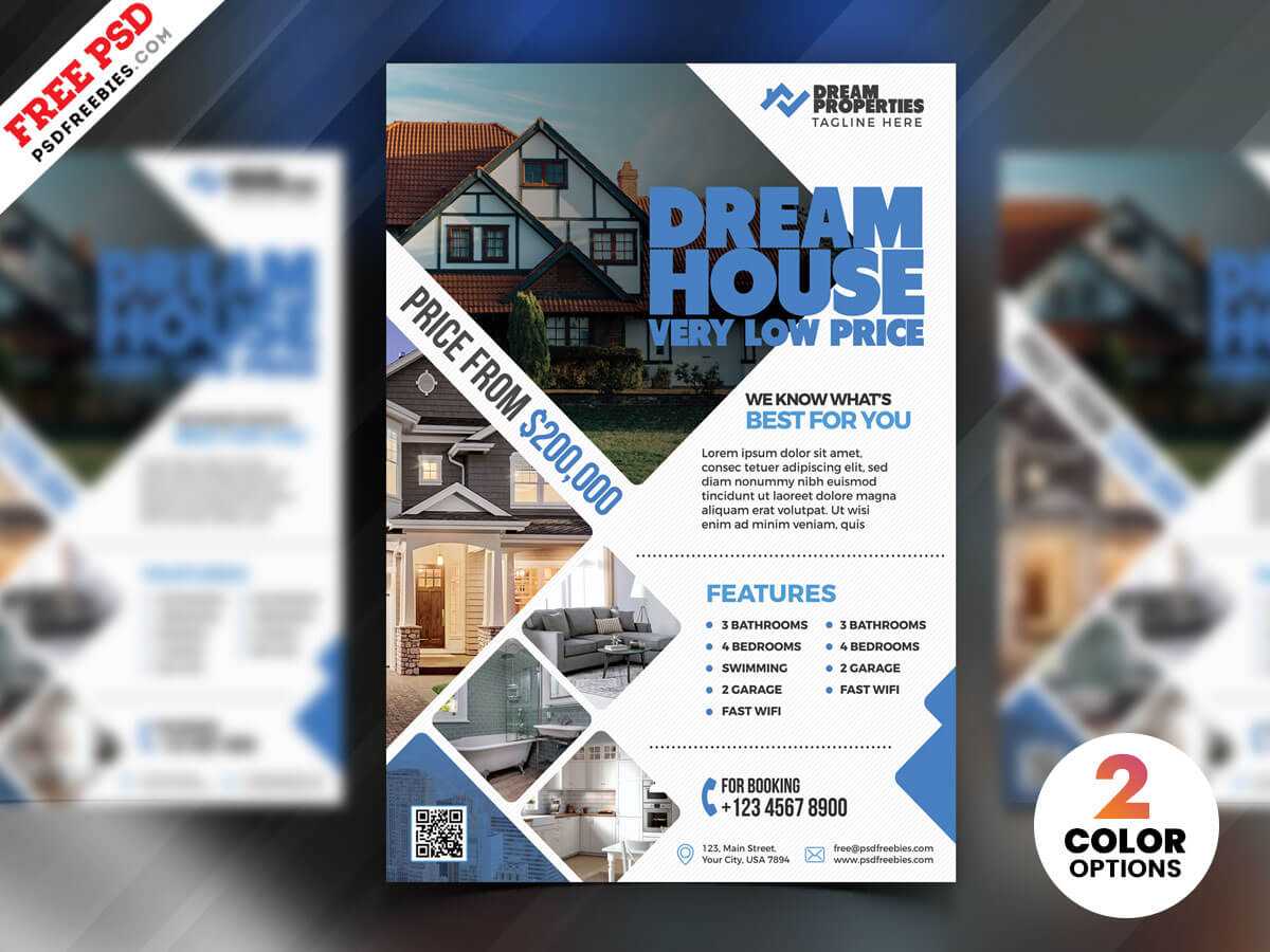 001 Real Estate Flyer Design Psd Template Ideas Templates In Real Estate Brochure Templates Psd Free Download