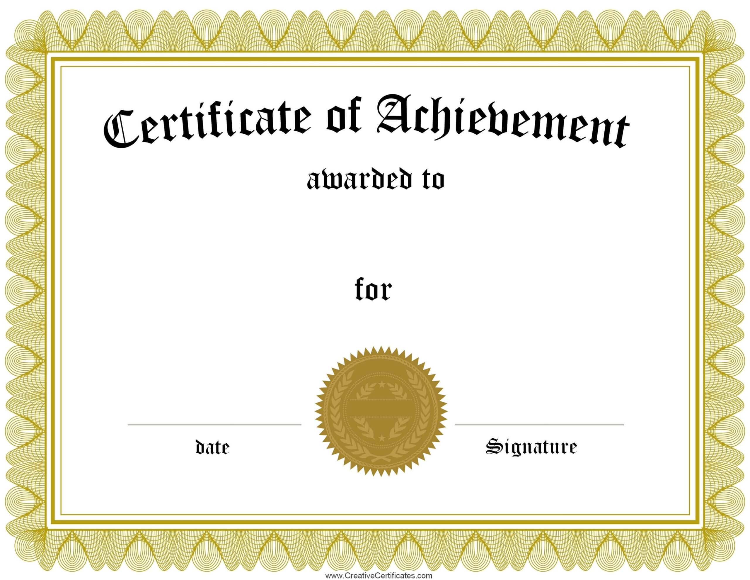 001 Template Ideas Certificate Of Achievement Phenomenal In Free Printable Certificate Of Achievement Template