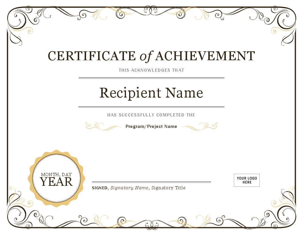 001 Template Ideas Image Certificate Of Achievement Word In Word Template Certificate Of Achievement