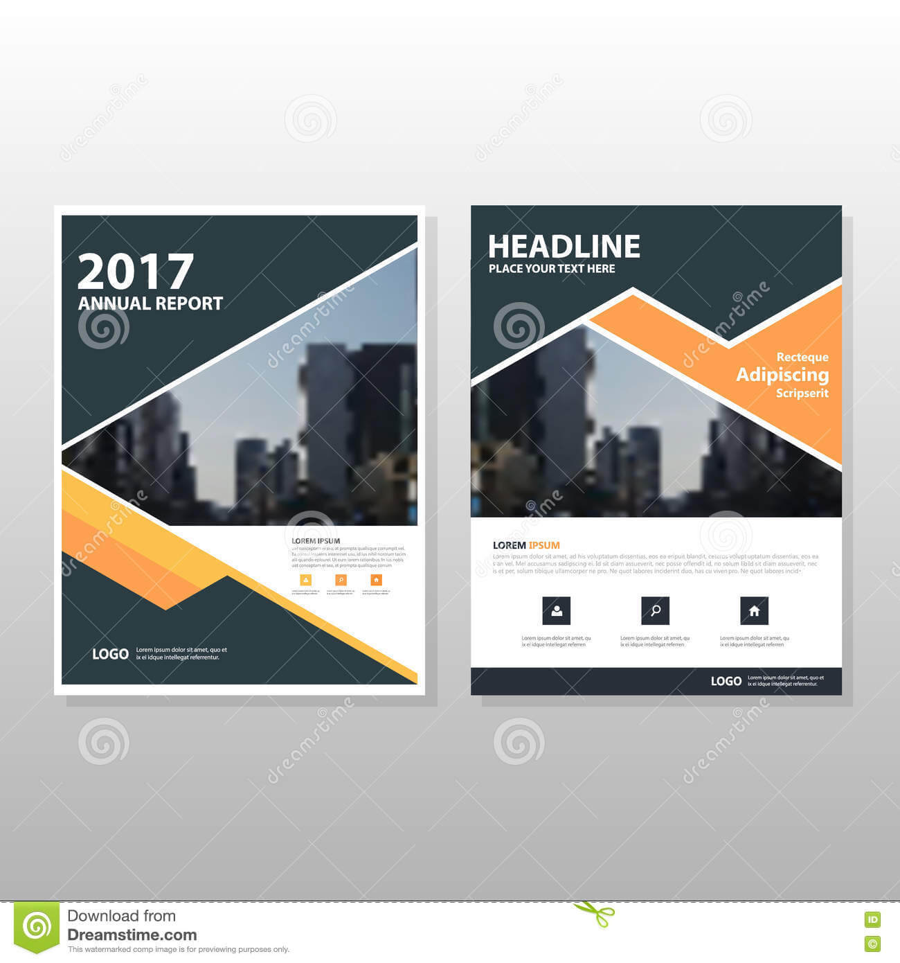 001 Template Ideas Orange Black Triangle Vector Annual With Regard To Annual Report Template Word Free Download