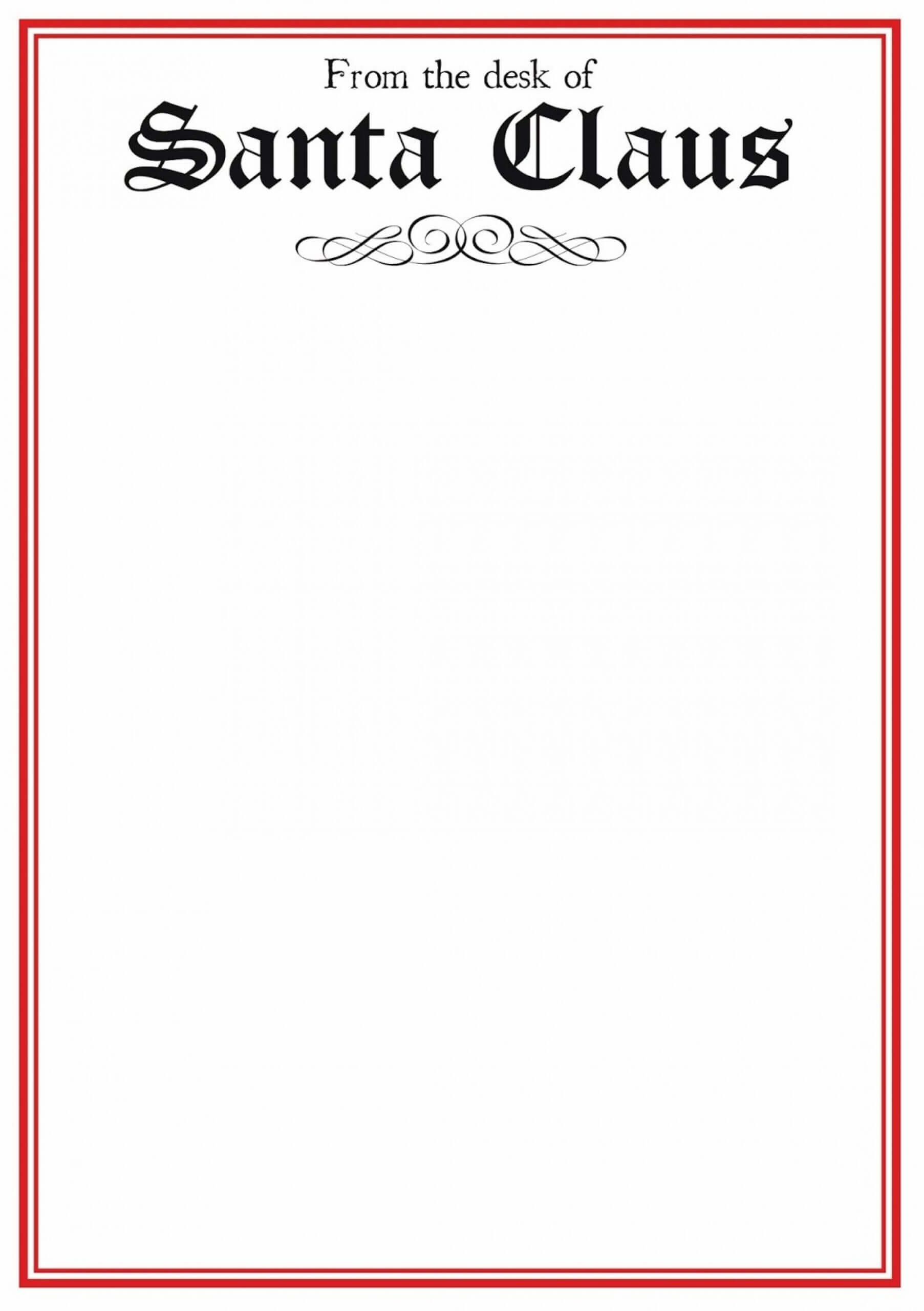 002 Letter From Santa Template Free Printable Cool To Intended For Blank Letter From Santa Template