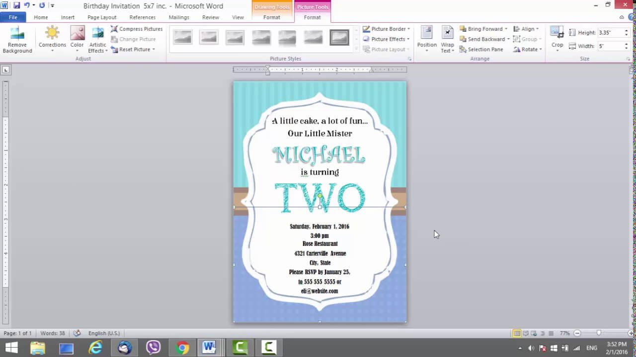 002 Microsoft Word Birthday Card Invitation Template Ideas Regarding Microsoft Word Birthday Card Template