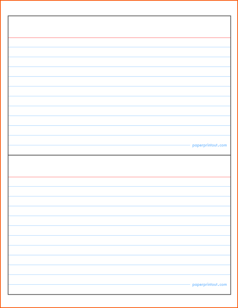 4X6 Note Card Template