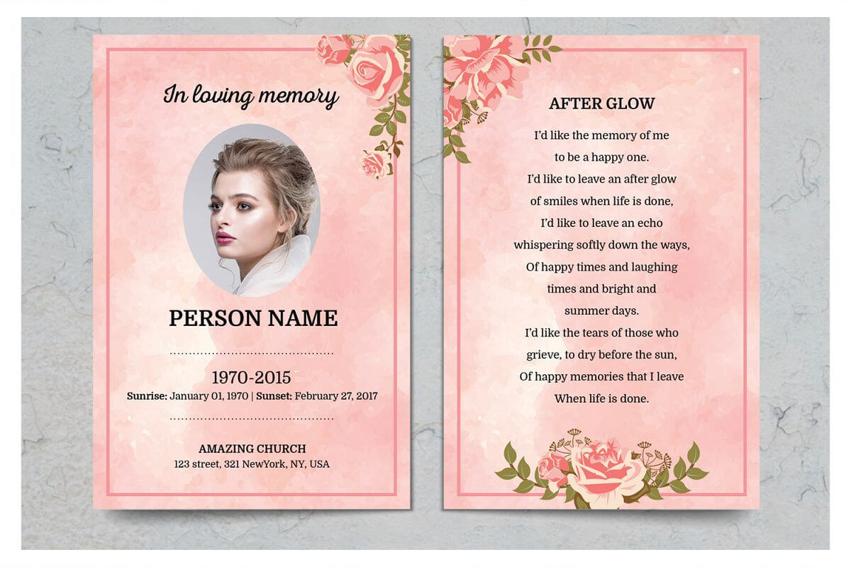 002 Traditional3 In Loving Memory Templates Template Awful Intended For In Memory Cards Templates