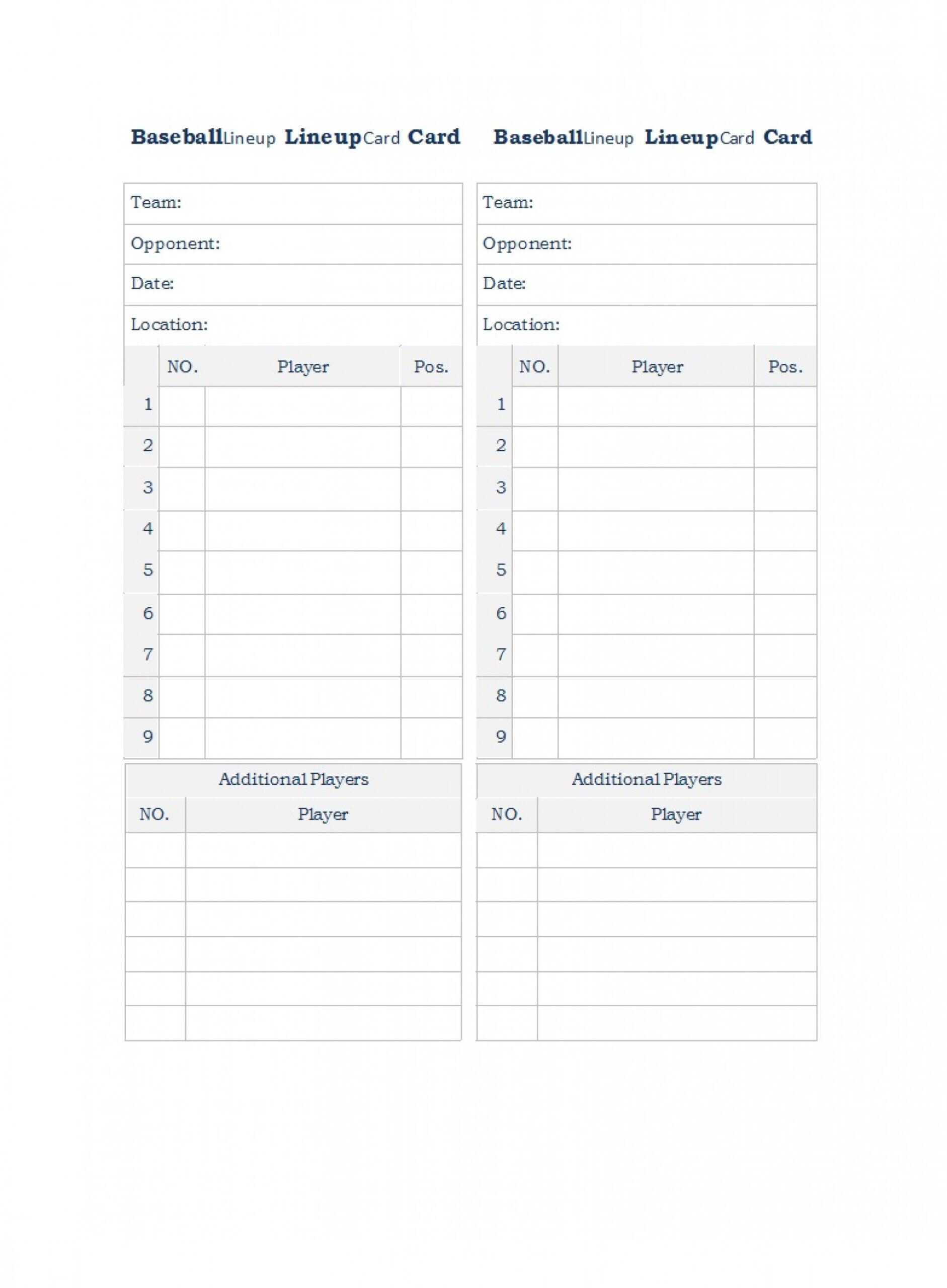 003 Baseball Lineup Card Template Imposing Ideas Dugout Inside Dugout Lineup Card Template