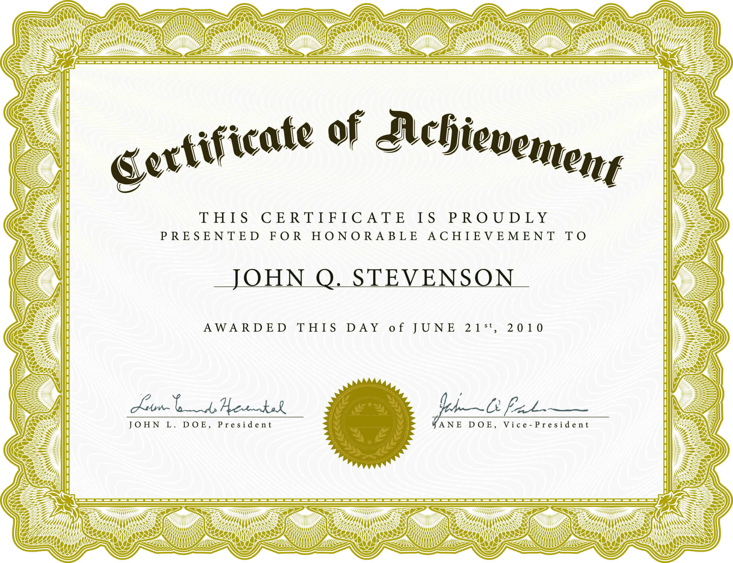 003 Certificate Of Achievement Template Free Ideas Pertaining To Free Printable Certificate Of Achievement Template