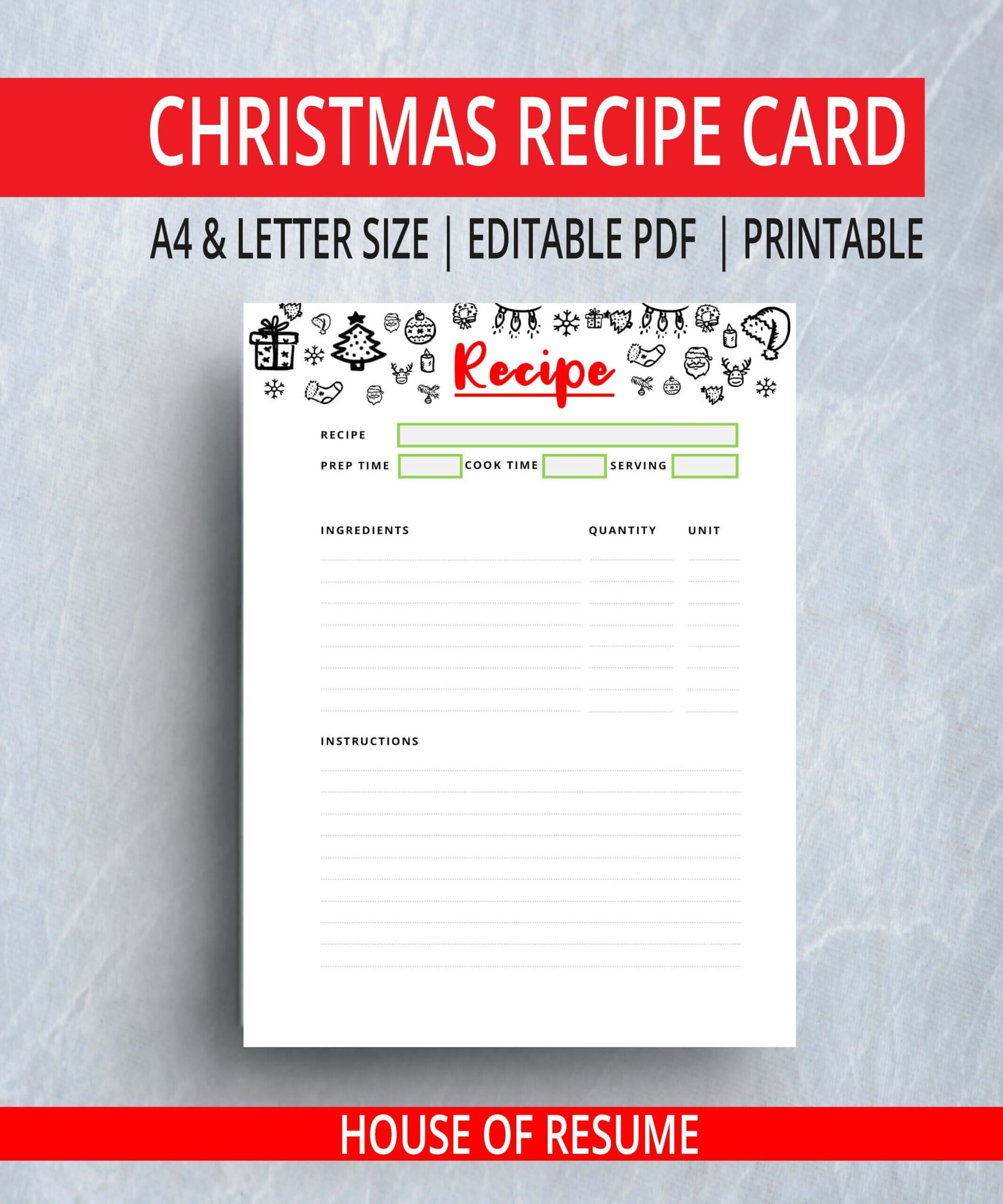 003 Christmas Recipe Card Template Ideas Beautiful Blank Throughout Cookie Exchange Recipe Card Template