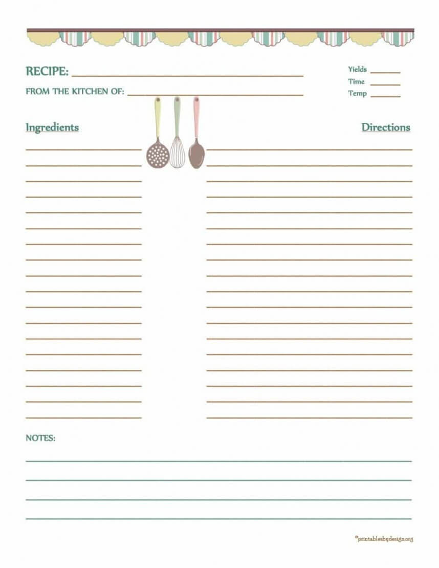 003 Free Full Page Recipe Template For Word Cookbook Awful For Full Page Recipe Template For Word