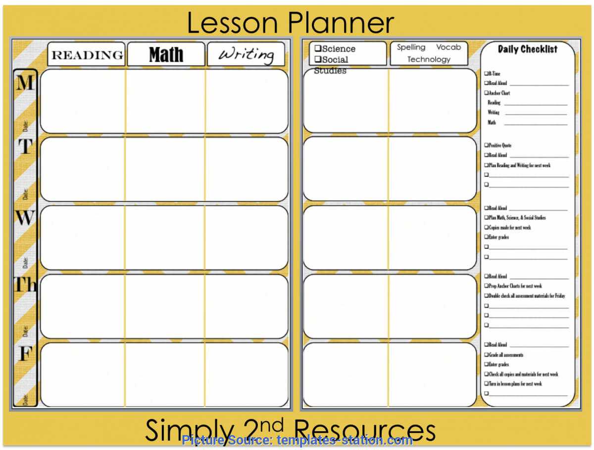 003 Good Lesson Plan Book Template Printable Templates Sta With Regard To Teacher Plan Book Template Word