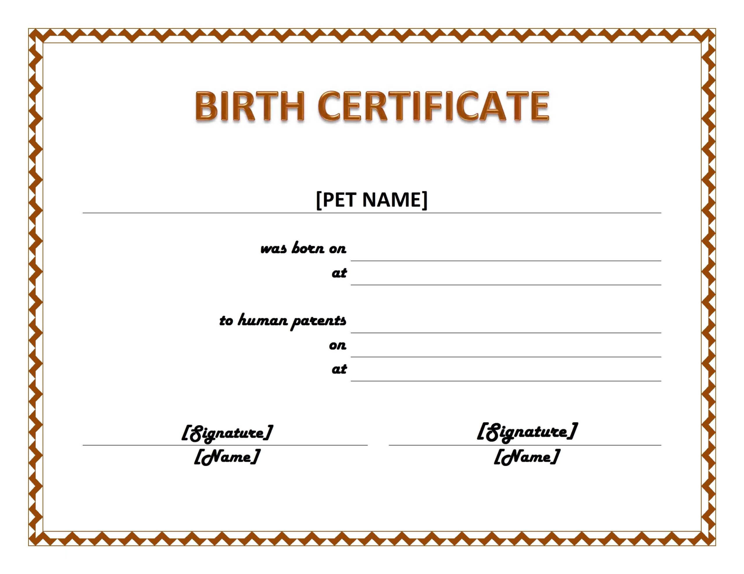 003 Official Birth Certificate Template Charming Designs Throughout Official Birth Certificate Template