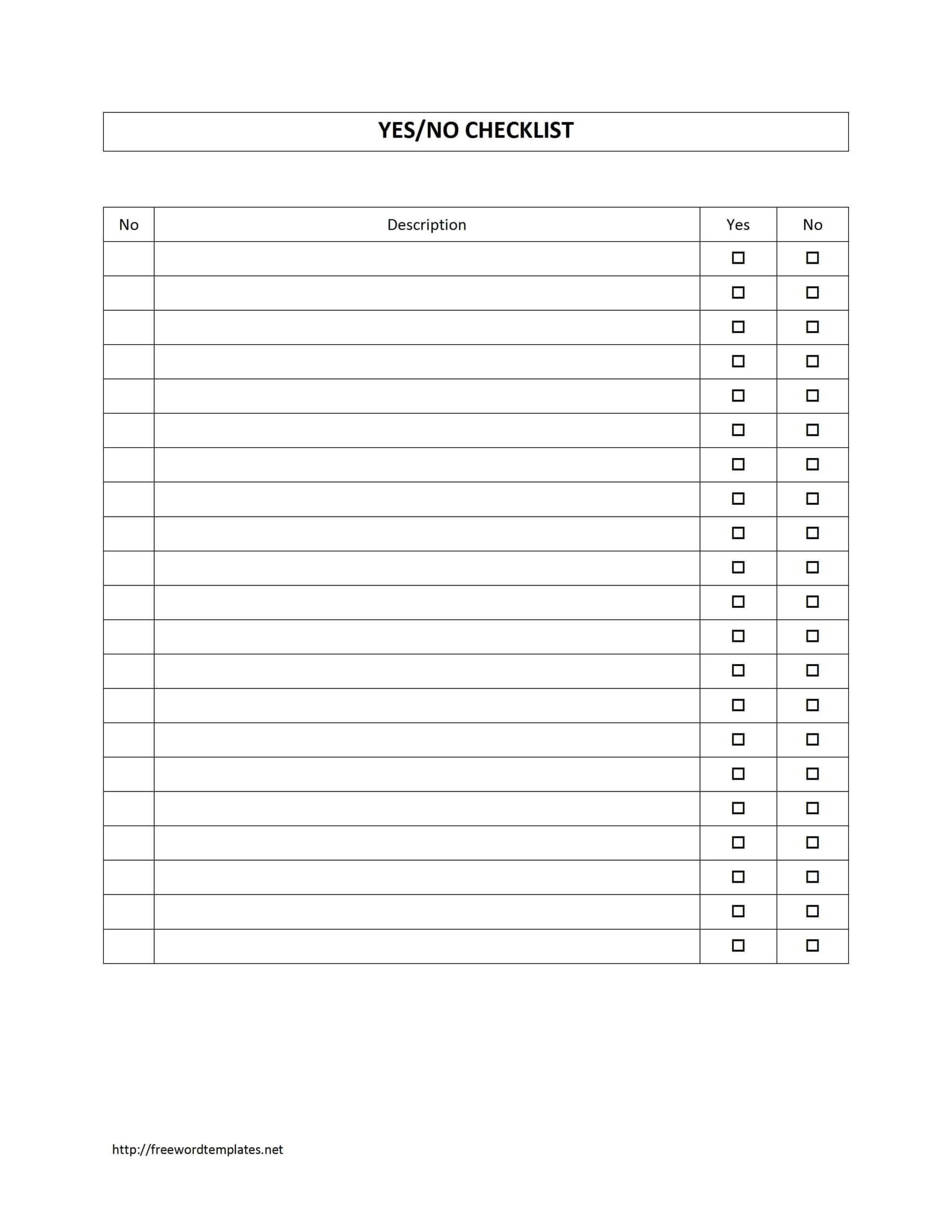003 Template Ideas Blank Checklist Rare Word Printable Pertaining To Blank Checklist Template Pdf