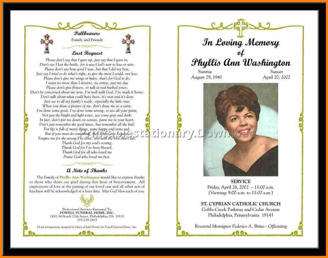 003 Template Ideas Funeral Program Templates Free Programs Pertaining To Memorial Brochure Template