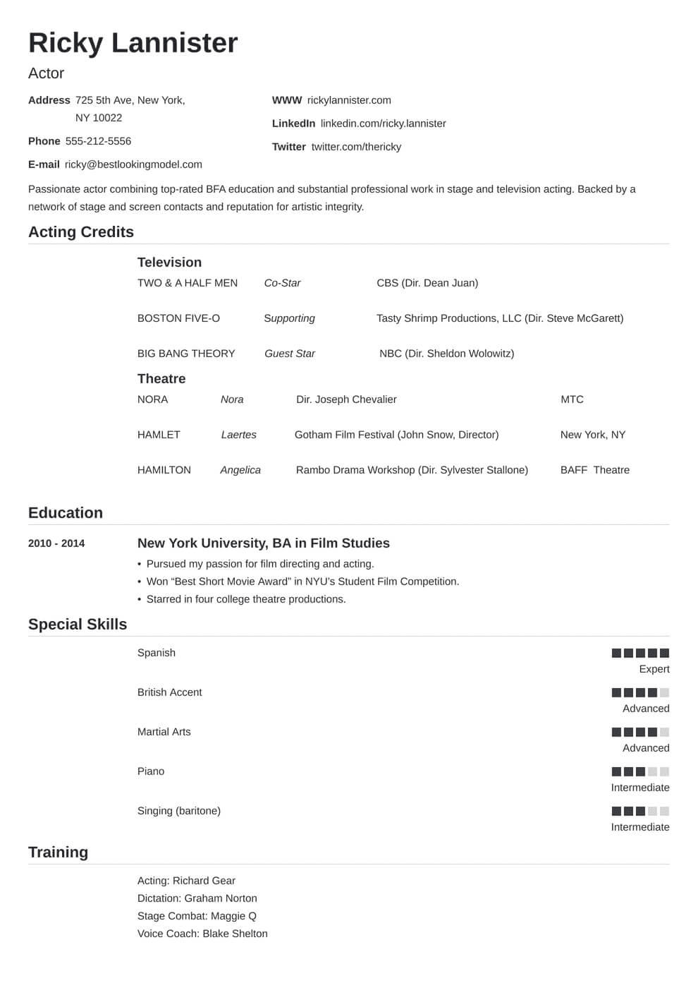 004 Acting Resume Template Nanica Free Incredible Ideas Word Within Theatrical Resume Template Word