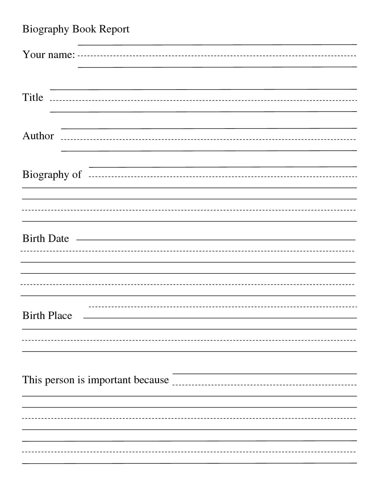 004 Biography Book Report Template Formidable Ideas Format Intended For Biography Book Report Template