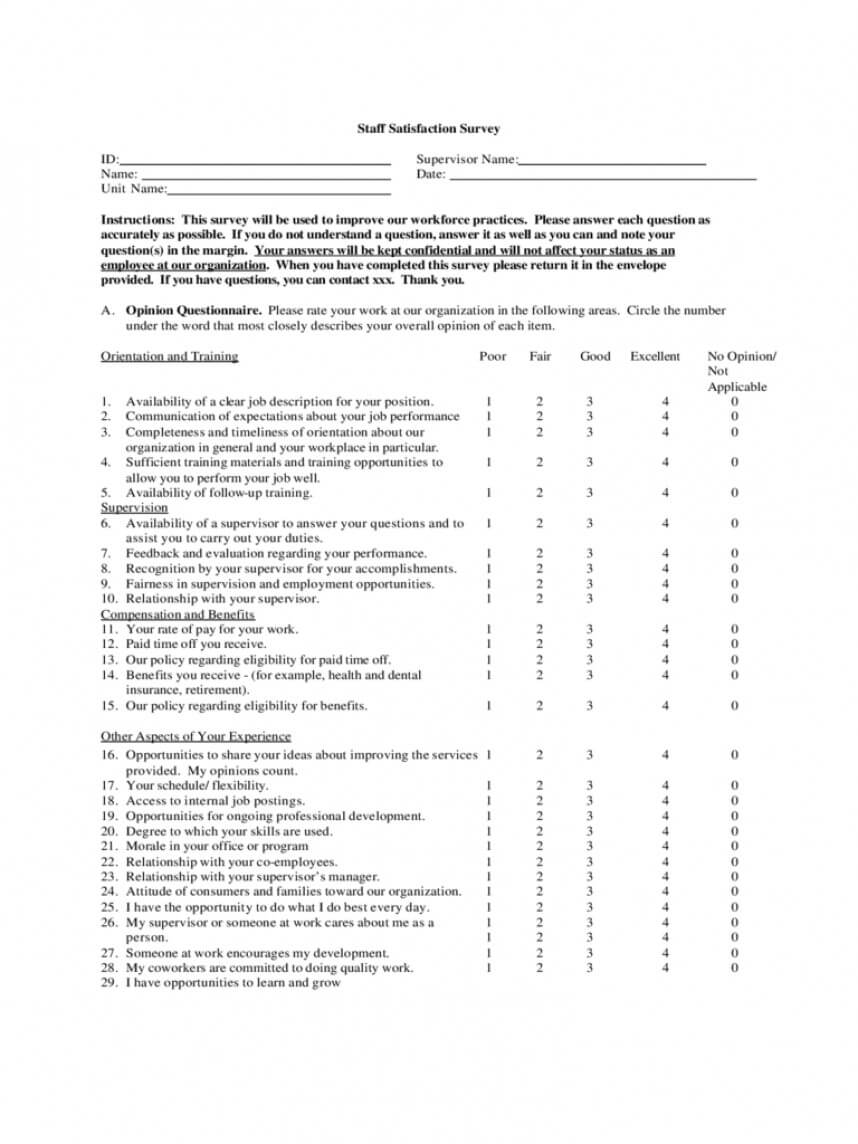 004 Employee Satisfaction Survey Template Uk Surveys Inside Employee Satisfaction Survey Template Word