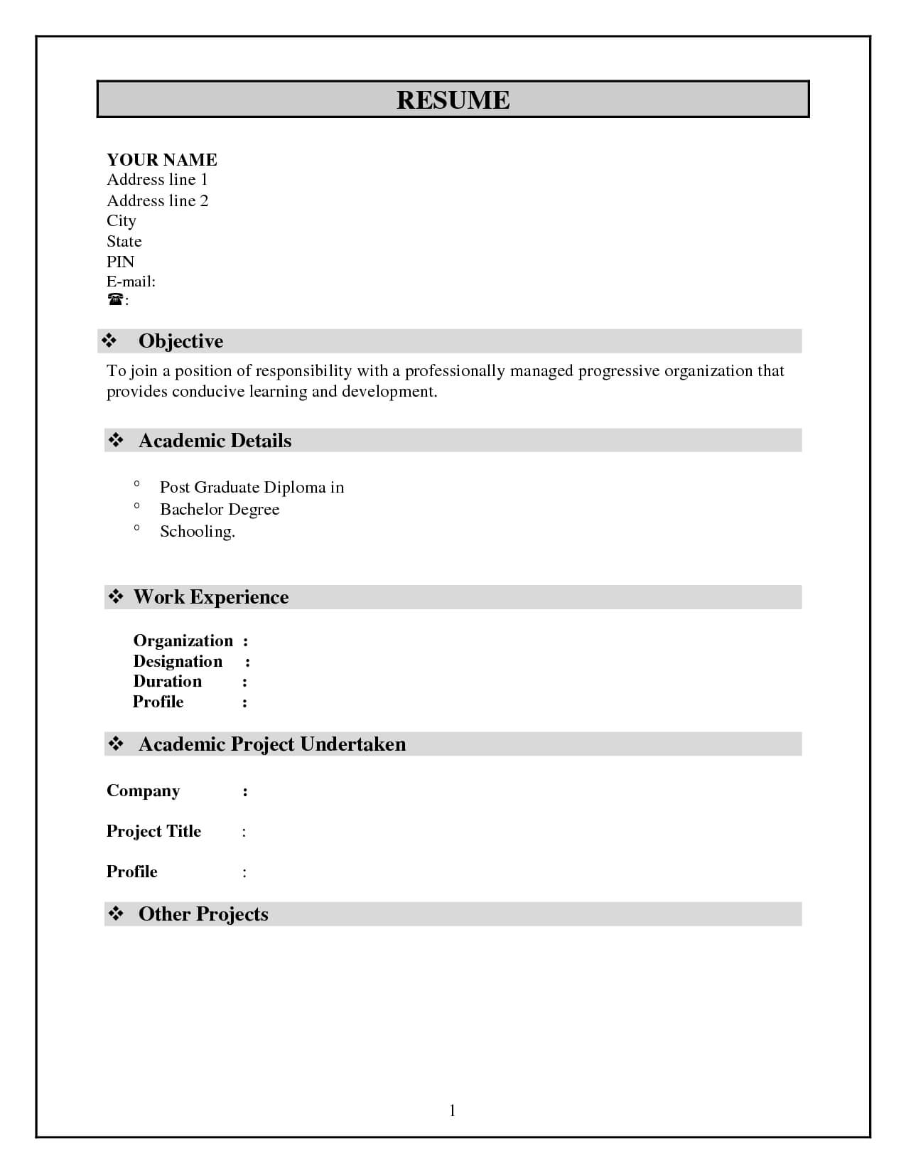 004 Free Basic Resume Templates Download Template Ideas Intended For Free Basic Resume Templates Microsoft Word