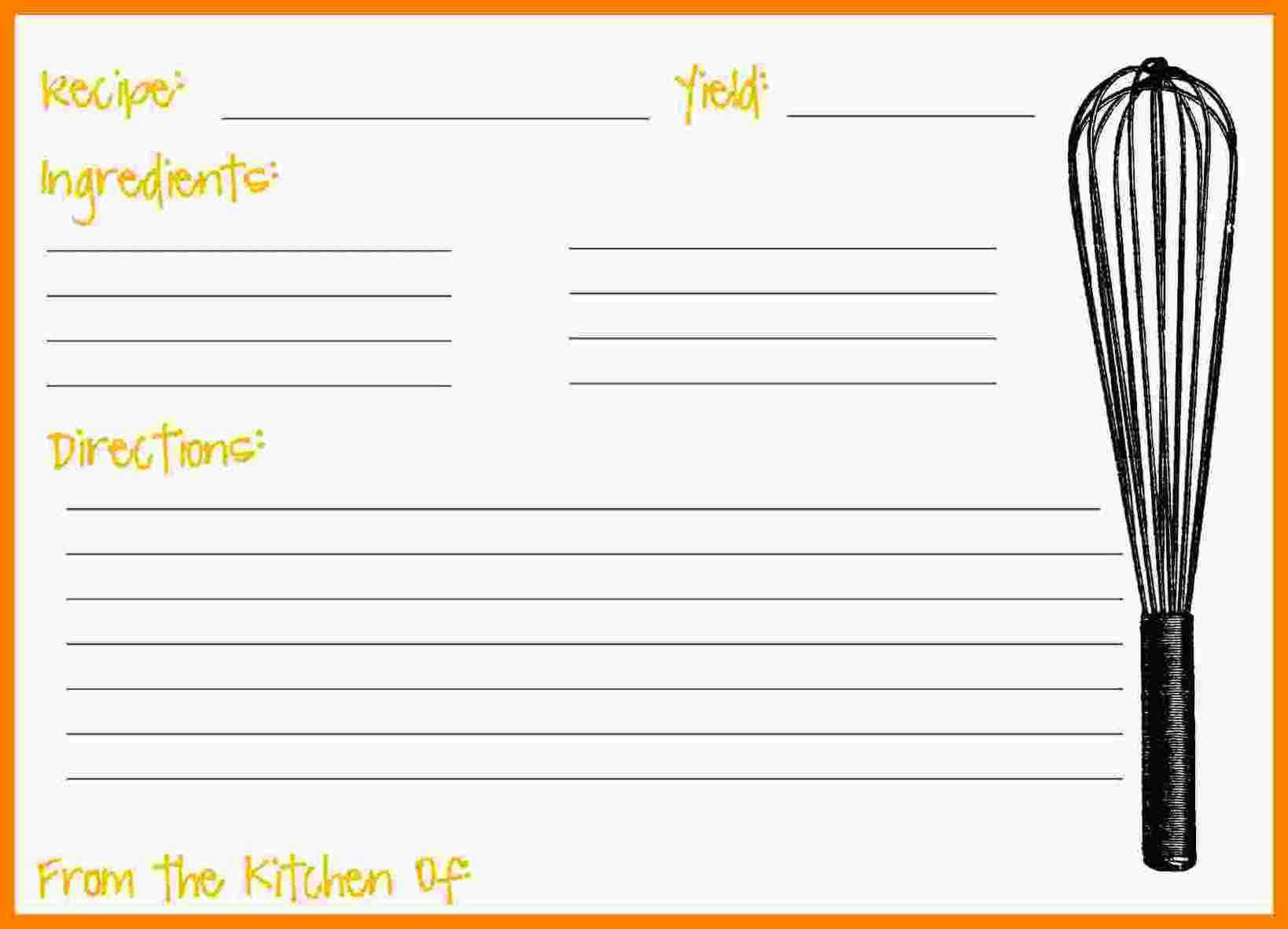 004 Free Recipe Card Template For Word Unique Ideas Editable Throughout Free Recipe Card Templates For Microsoft Word