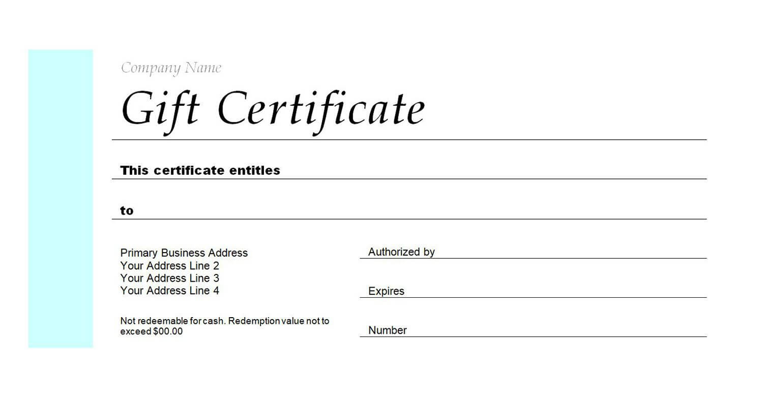 004 Gift Blank Certificate Template Astounding Ideas Voucher Within Company Gift Certificate Template