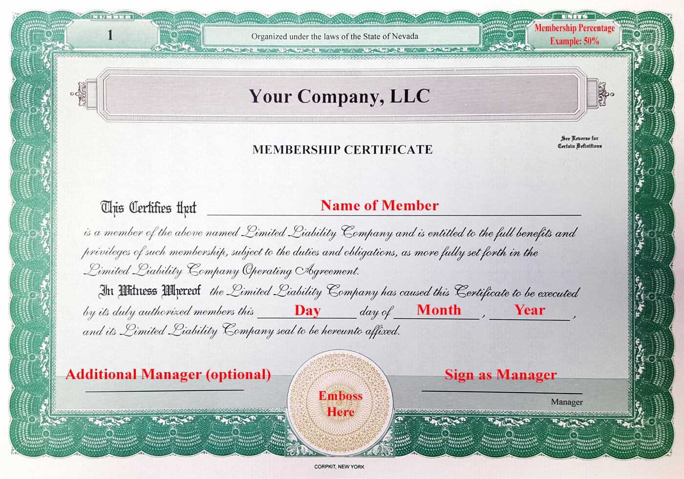 004 Llcship Certificate Template Best Of Laughlin Associates Throughout Llc Membership Certificate Template Word