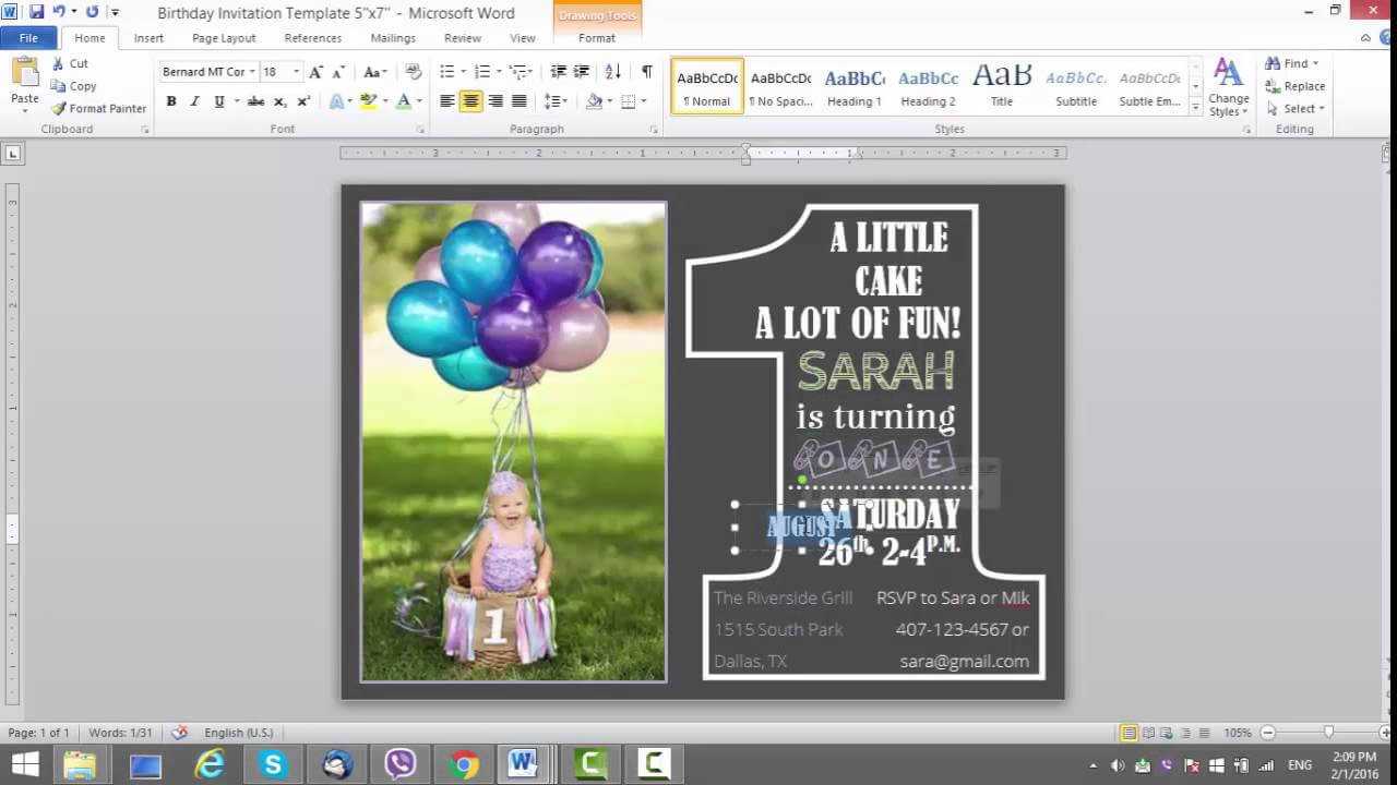 004 Maxresdefault Microsoft Word Birthday Card Invitation Throughout Microsoft Word Birthday Card Template