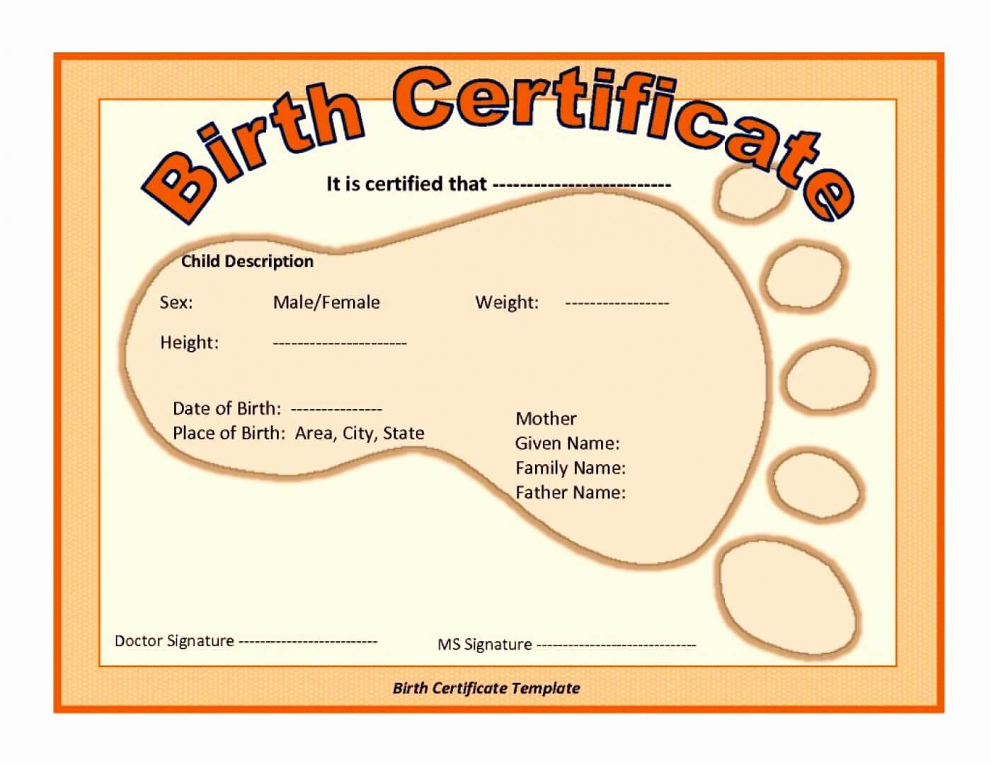 004 Template Ideas Birth Certificate Impressive Free Dog Inside Baby Doll Birth Certificate Template