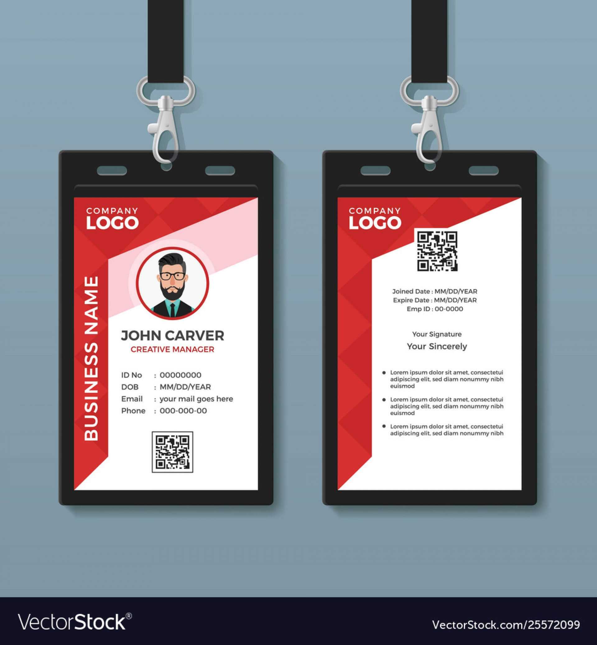 Pvc Id Card Template Sampletemplate My Id