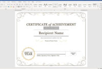005 Microsoft Word Certificate Template Ideas Capture intended for Free Certificate Templates For Word 2007