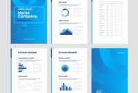 005 Modern Annual Report Template With Cover Design Vector regarding Annual Report Template Word