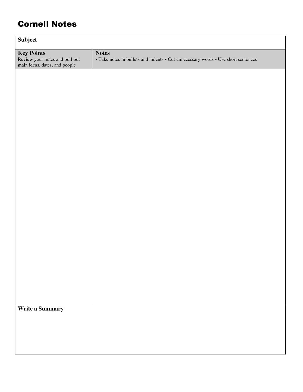 005 Note Taking Template Word Ideas Unforgettable Cornell With Note Taking Template Word