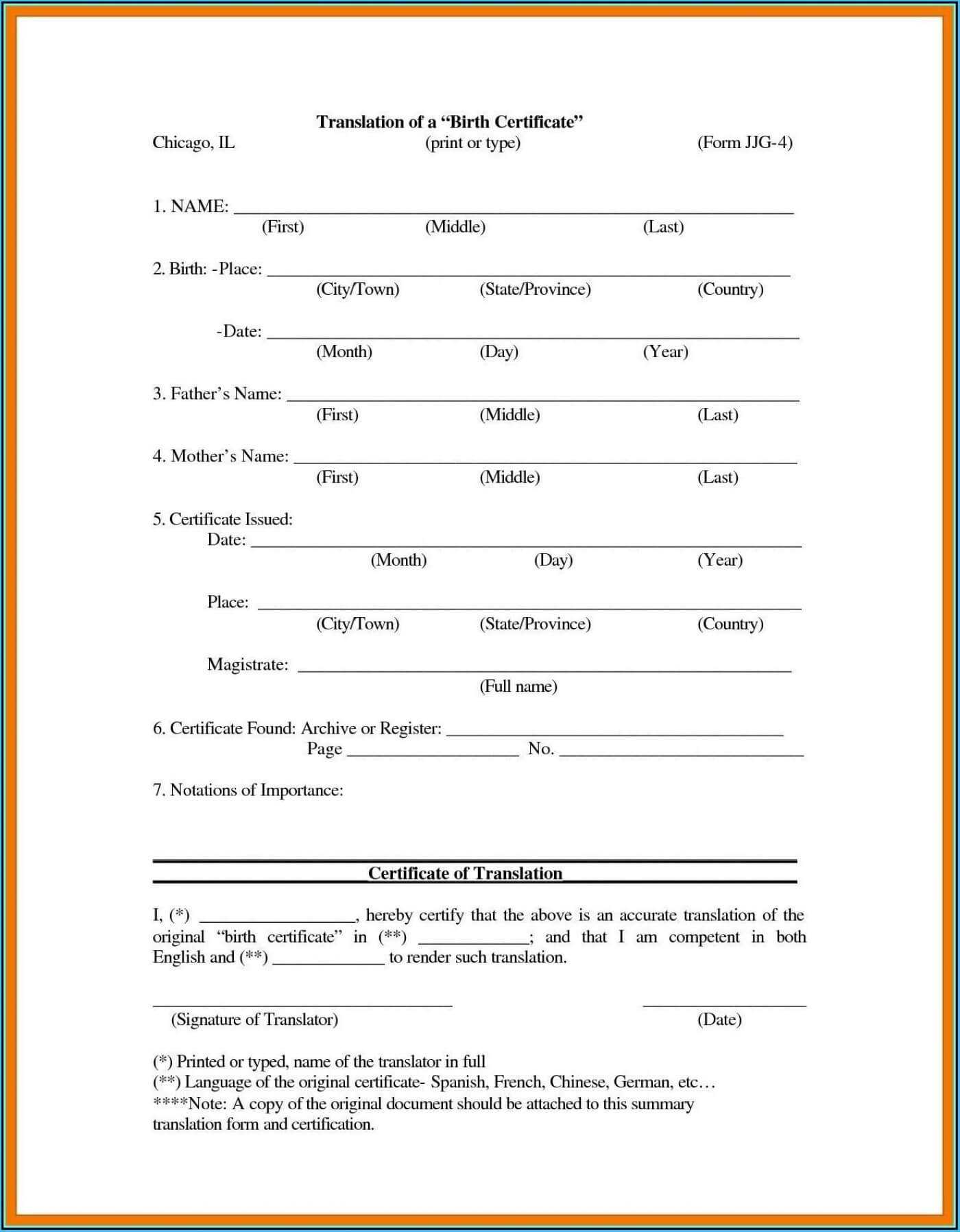 005 Official Birth Certificateplate Or Full Uk With Texas Intended For Birth Certificate Translation Template Uscis