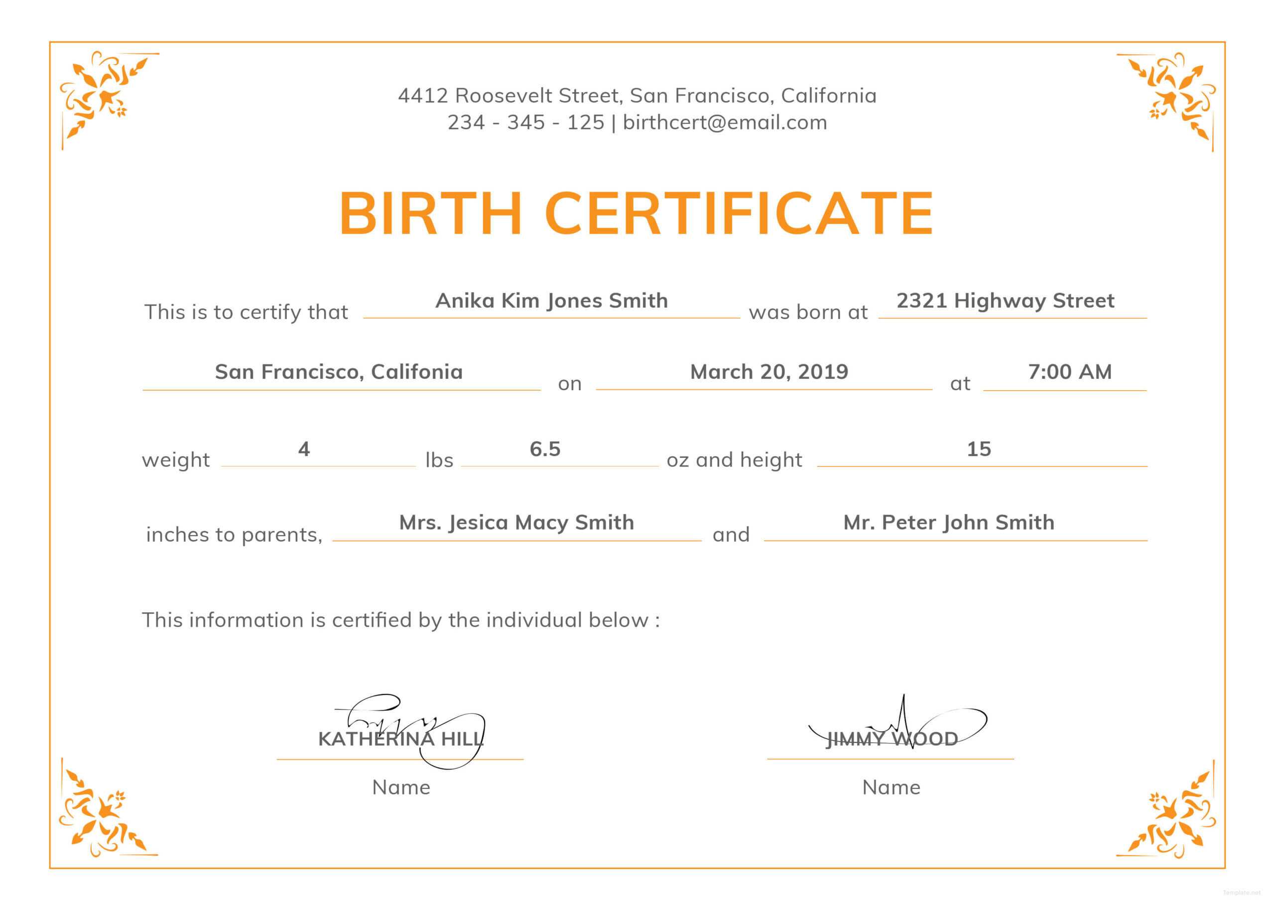 005 Official Birth Certificateplate Or Full Uk With Texas With Official Birth Certificate Template
