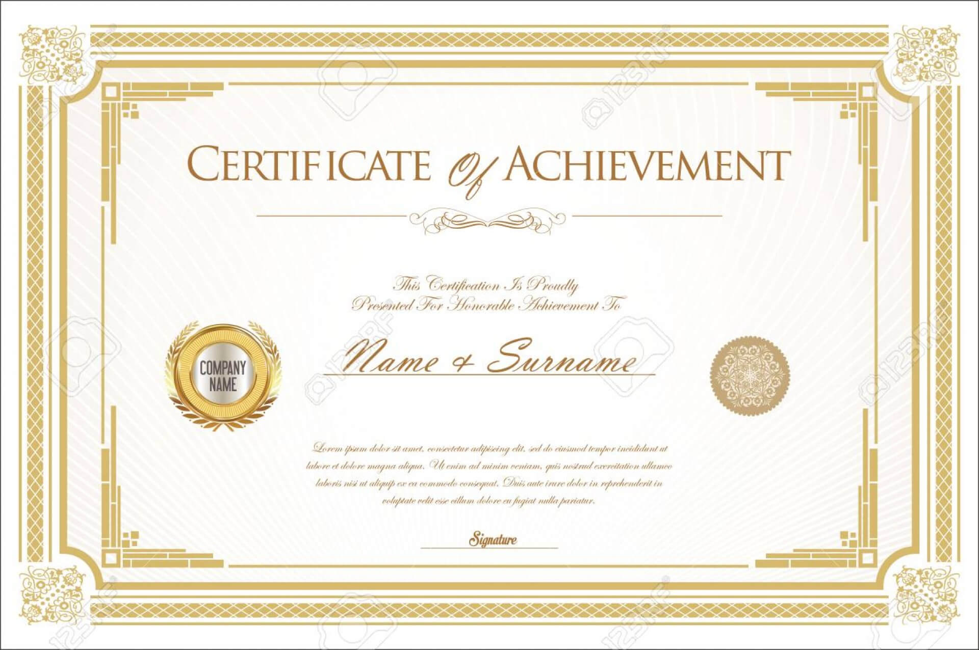 005 Template Ideas Army Certificate Of Achievement Microsoft Within Certificate Of Achievement Army Template