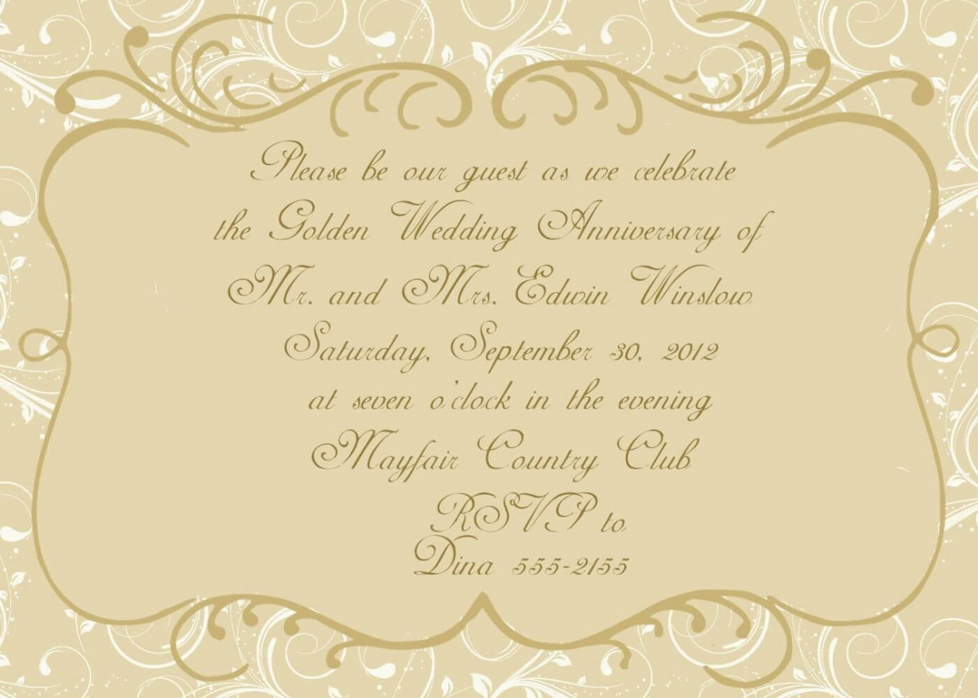 006 50Th Anniversary Invitation Template Ideas Top Wedding Intended For Sample Wedding Invitation Cards Templates