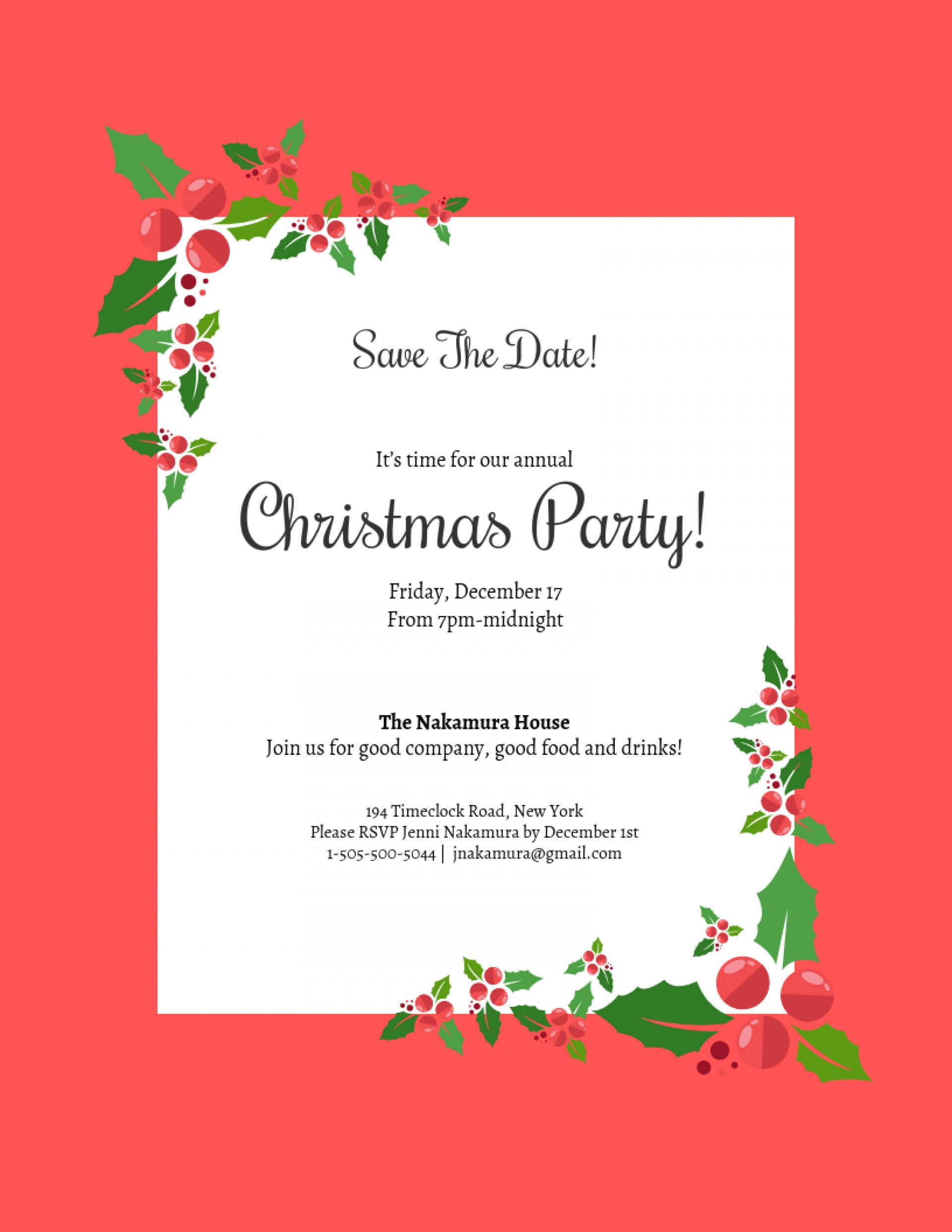 006 Free Christmas Save The Date Templates For Word Holiday Pertaining To Save The Date Powerpoint Template