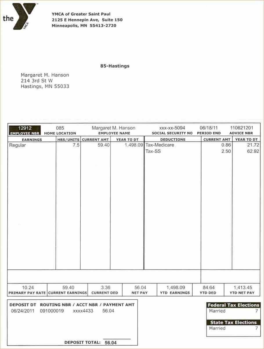 006 Pay Stub Template Word Excellent Ideas Download Document With Regard To Free Pay Stub Template Word