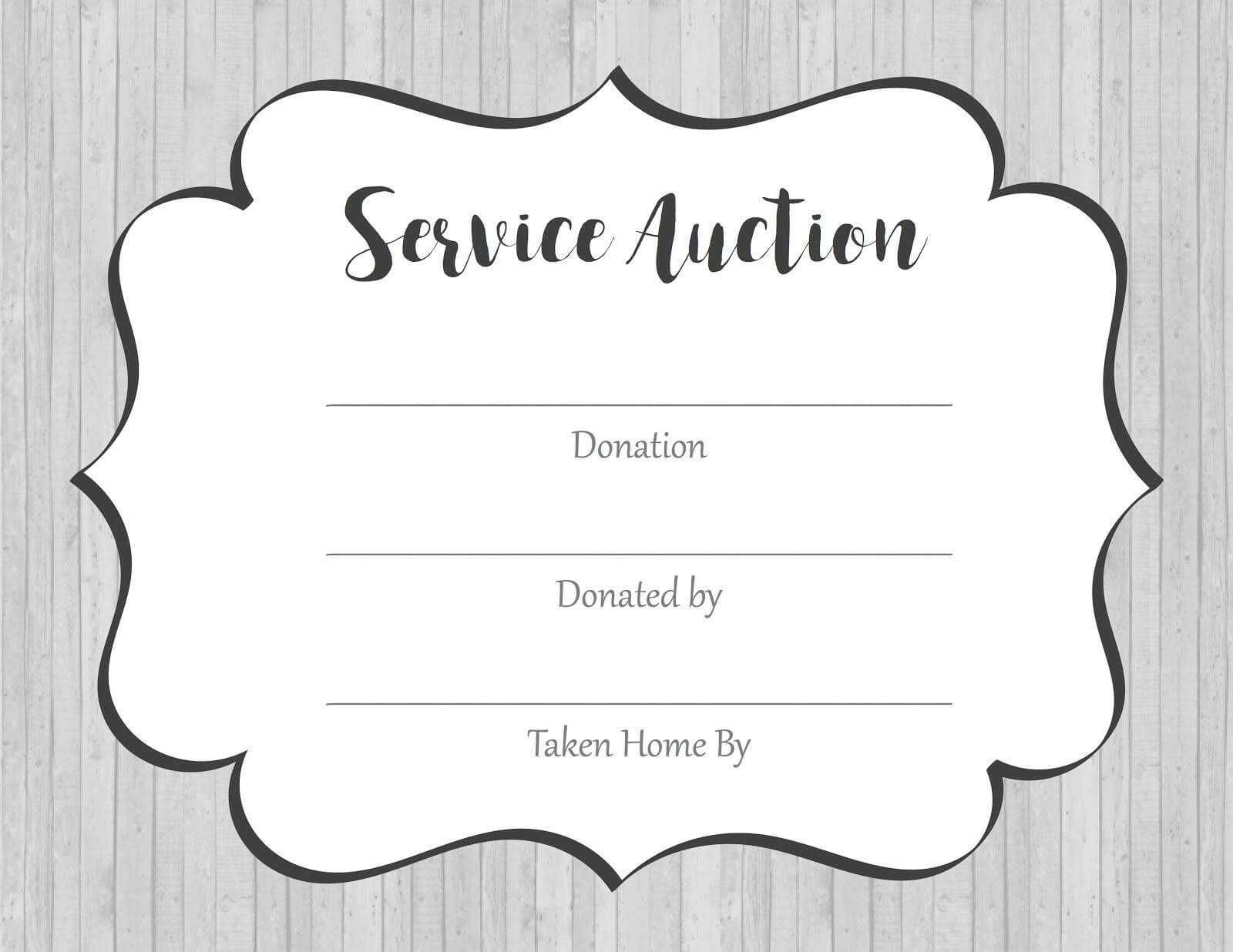 006 Silent Auction Donation Certificate Template Fantastic With Donation Certificate Template