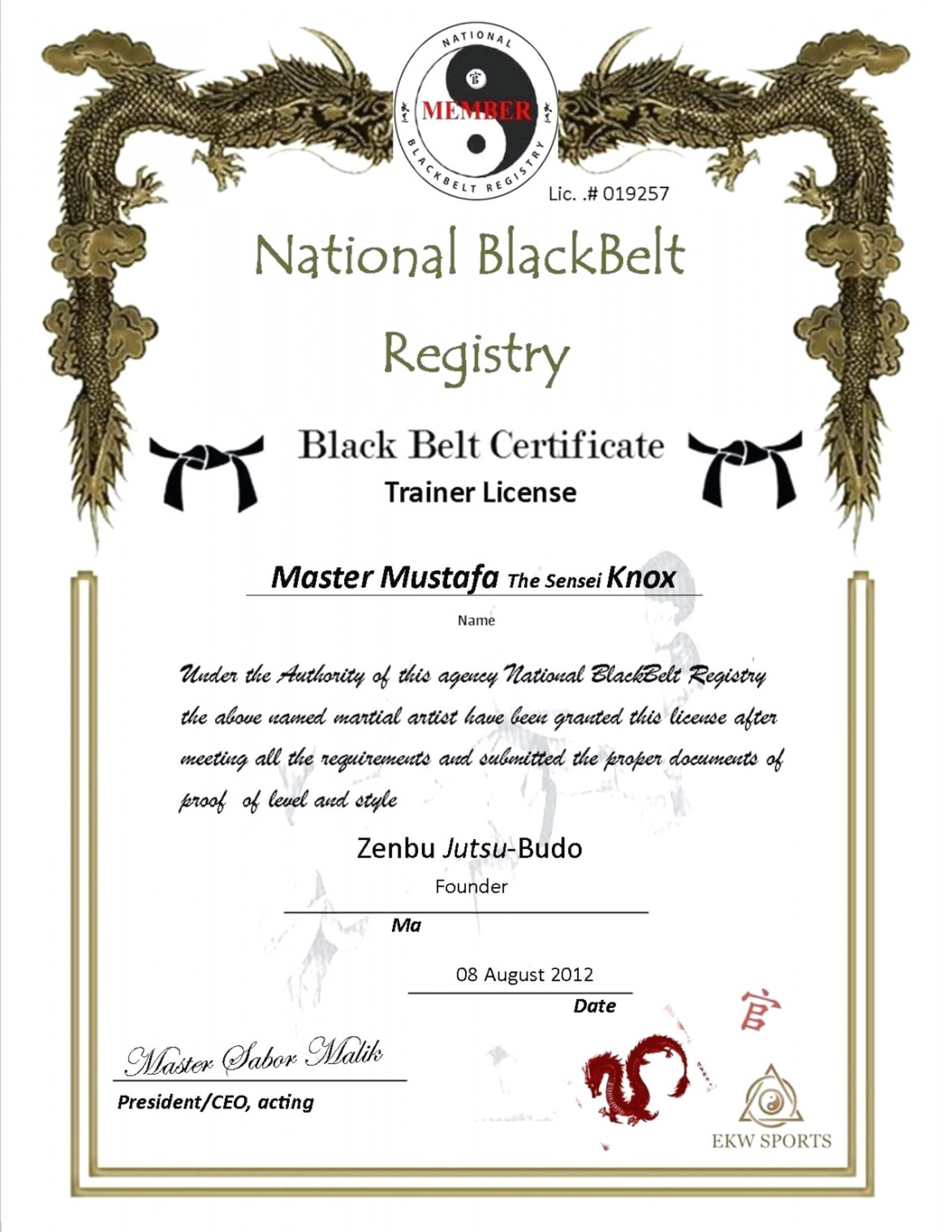 006 Template Generic Certificate Martial Arts Gift Templates Within Generic Certificate Template