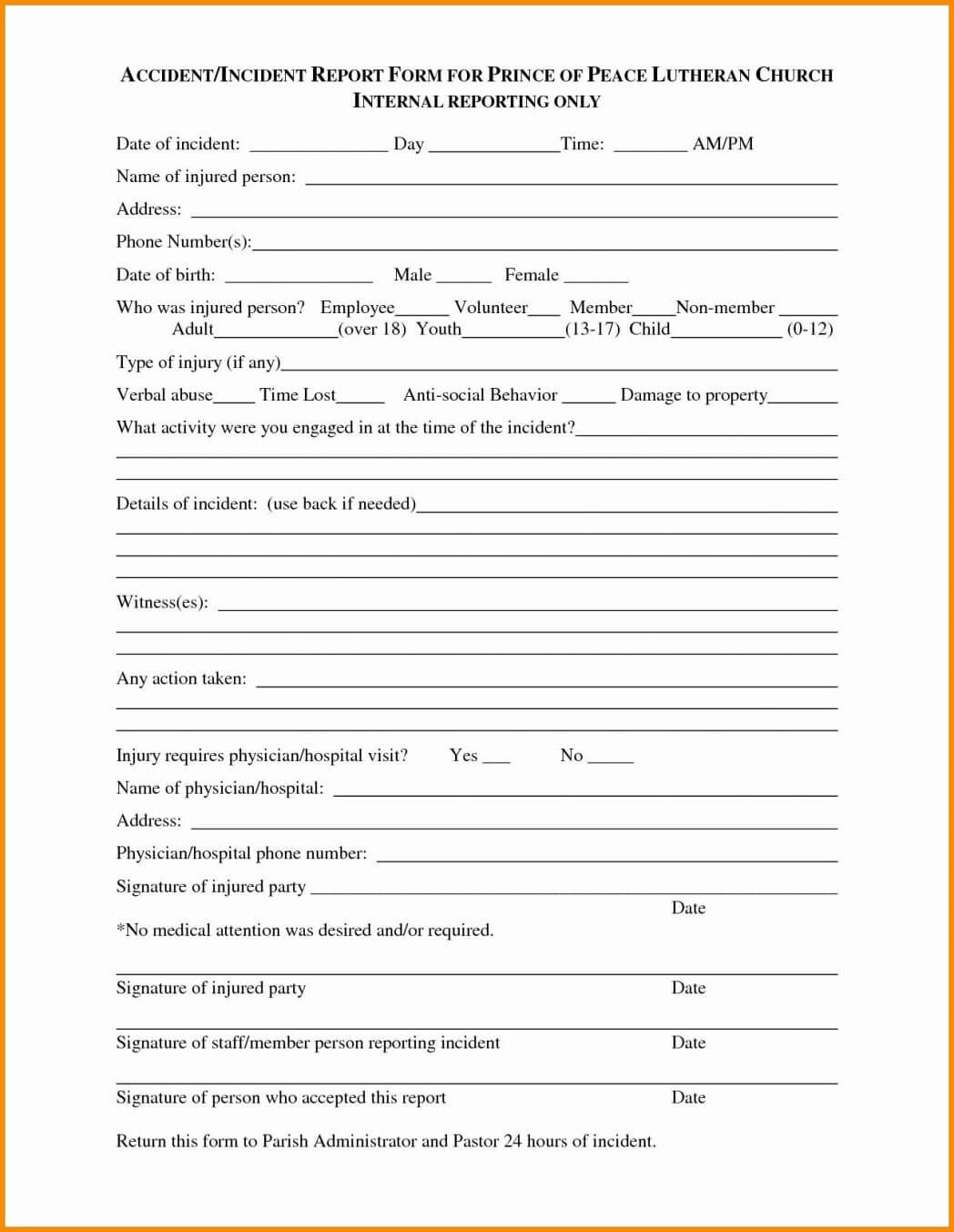 006 Template Ideas Vehicle Accident Report Form Word Elegant Within Medication Incident Report Form Template