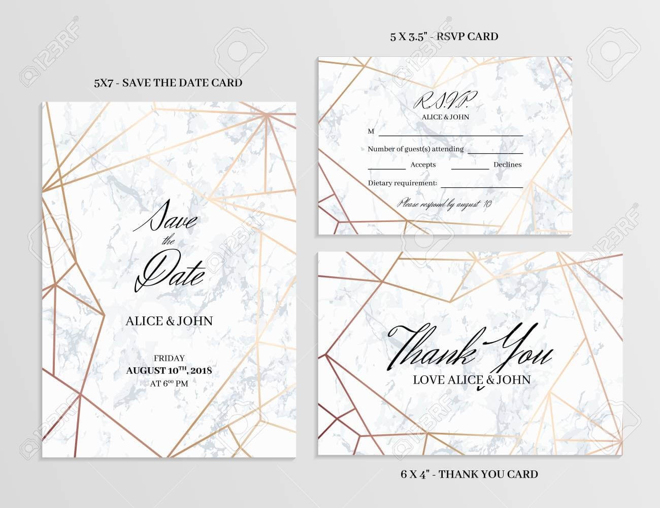 006 Wedding Set Save The Date Thank You And R S V P Cards Intended For Template For Rsvp Cards For Wedding