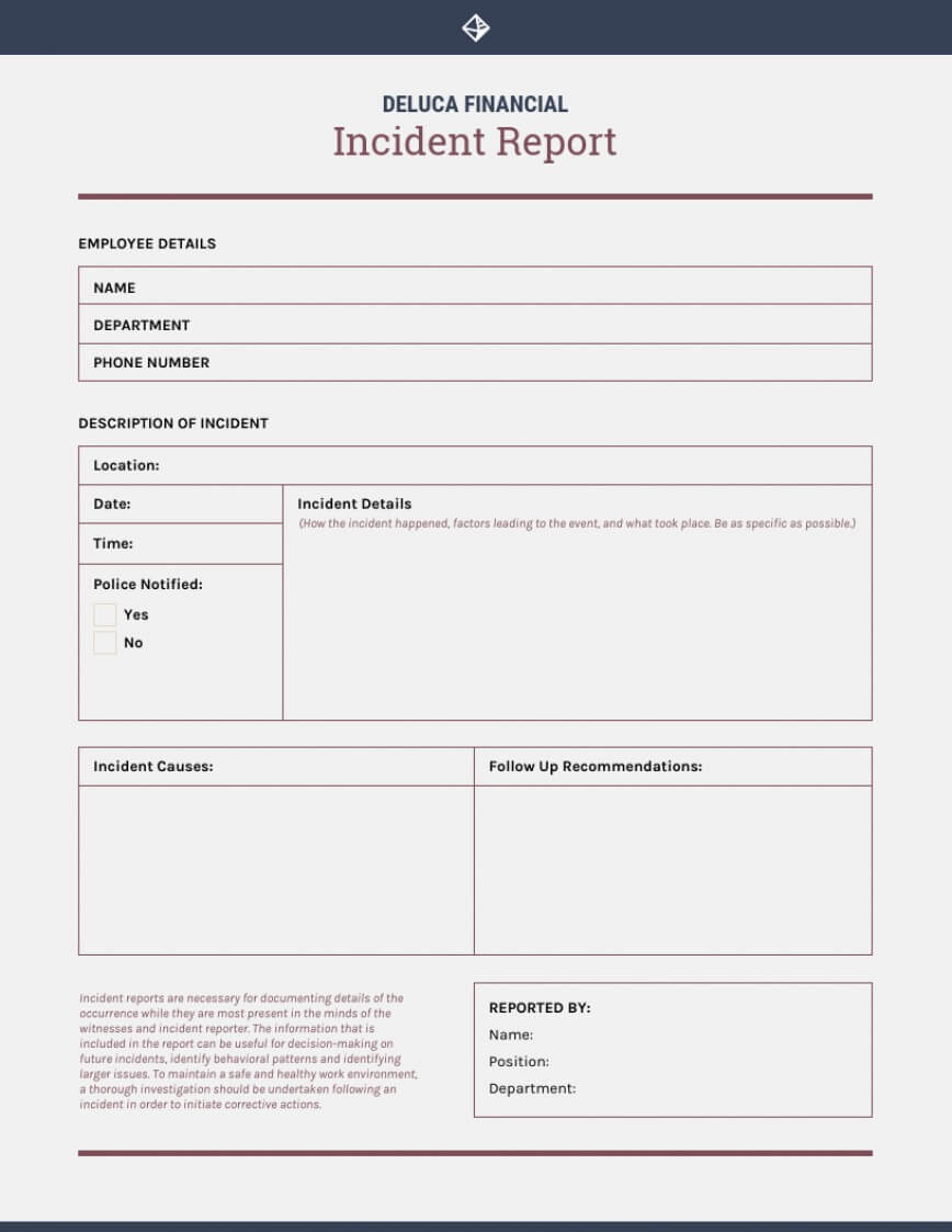 007 20It Incident Report Template Car Accident Verypage Form Inside Incident Report Template Itil