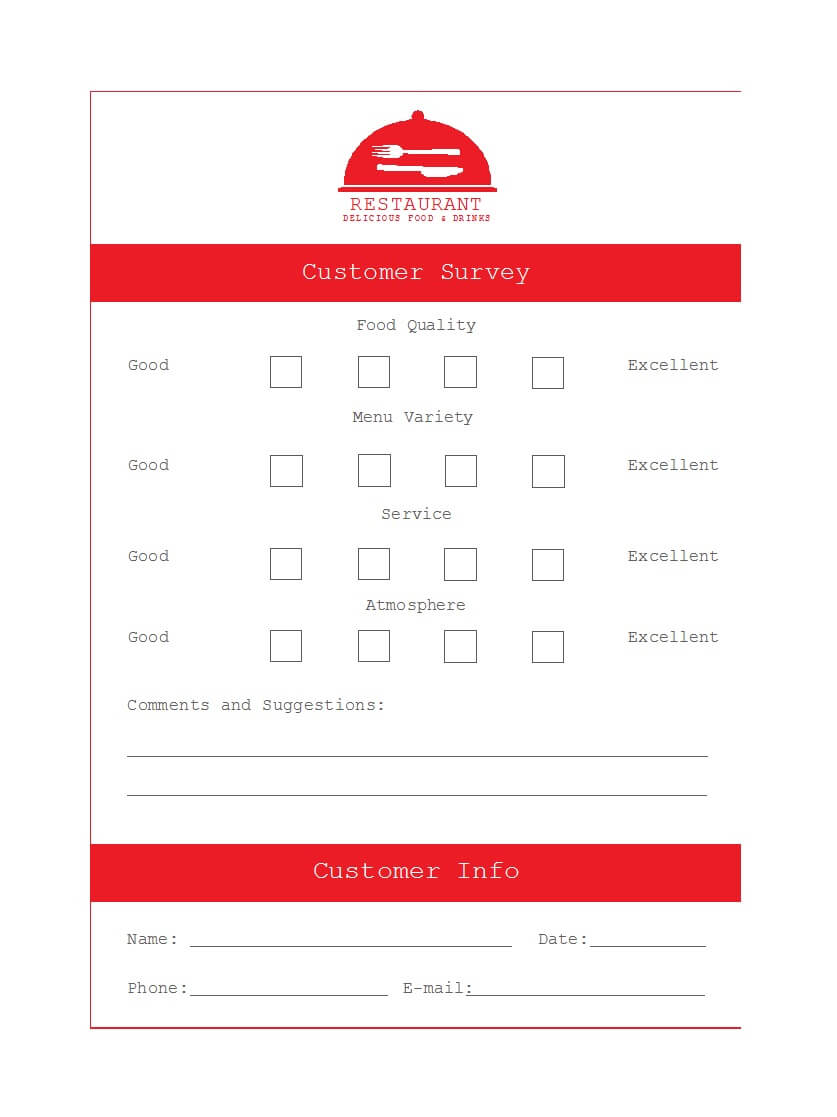007 Restaurant Comment Card Template Frightening Ideas Free Within Restaurant Comment Card Template