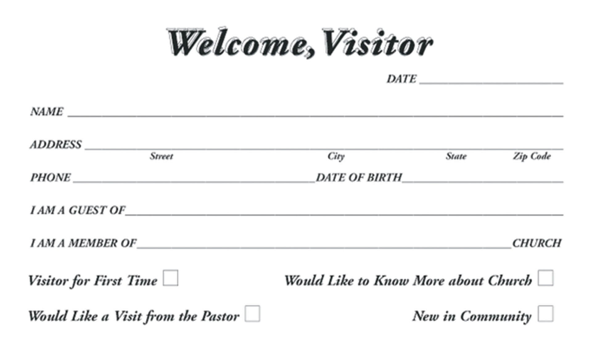 008 Church Visitor Card Template Word Ideas With Regard To Church Visitor Card Template
