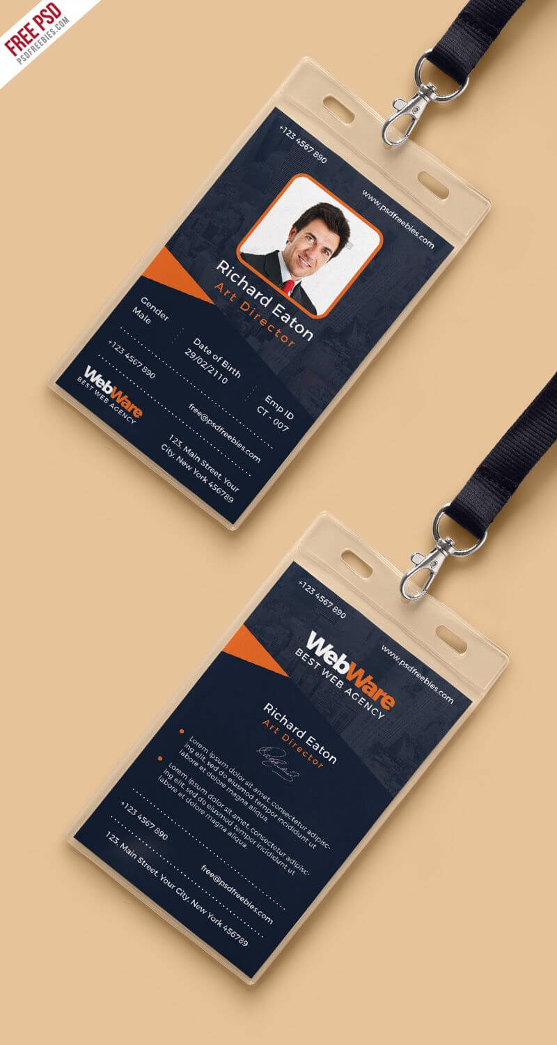 008 Template Ideas Id Card Templates Free Rare Download For Portrait Id Card Template