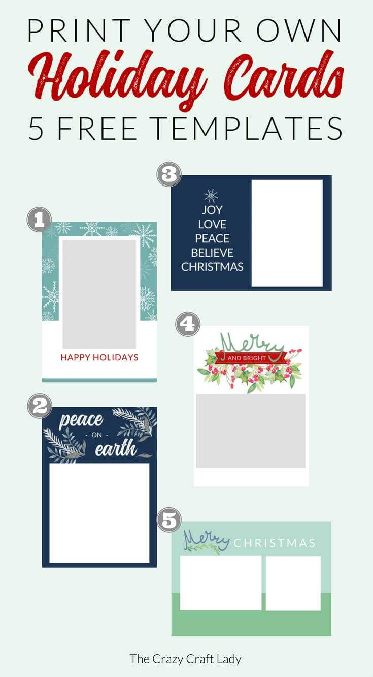 009 Free Printable Holiday Photo Card Templates Template With Regard To Printable Holiday Card Templates