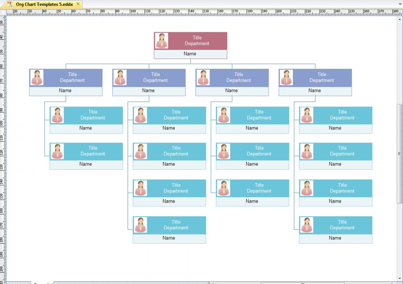 009 Ic Hierarchical Organizational Chart With Pictures Throughout Org Chart Template Word