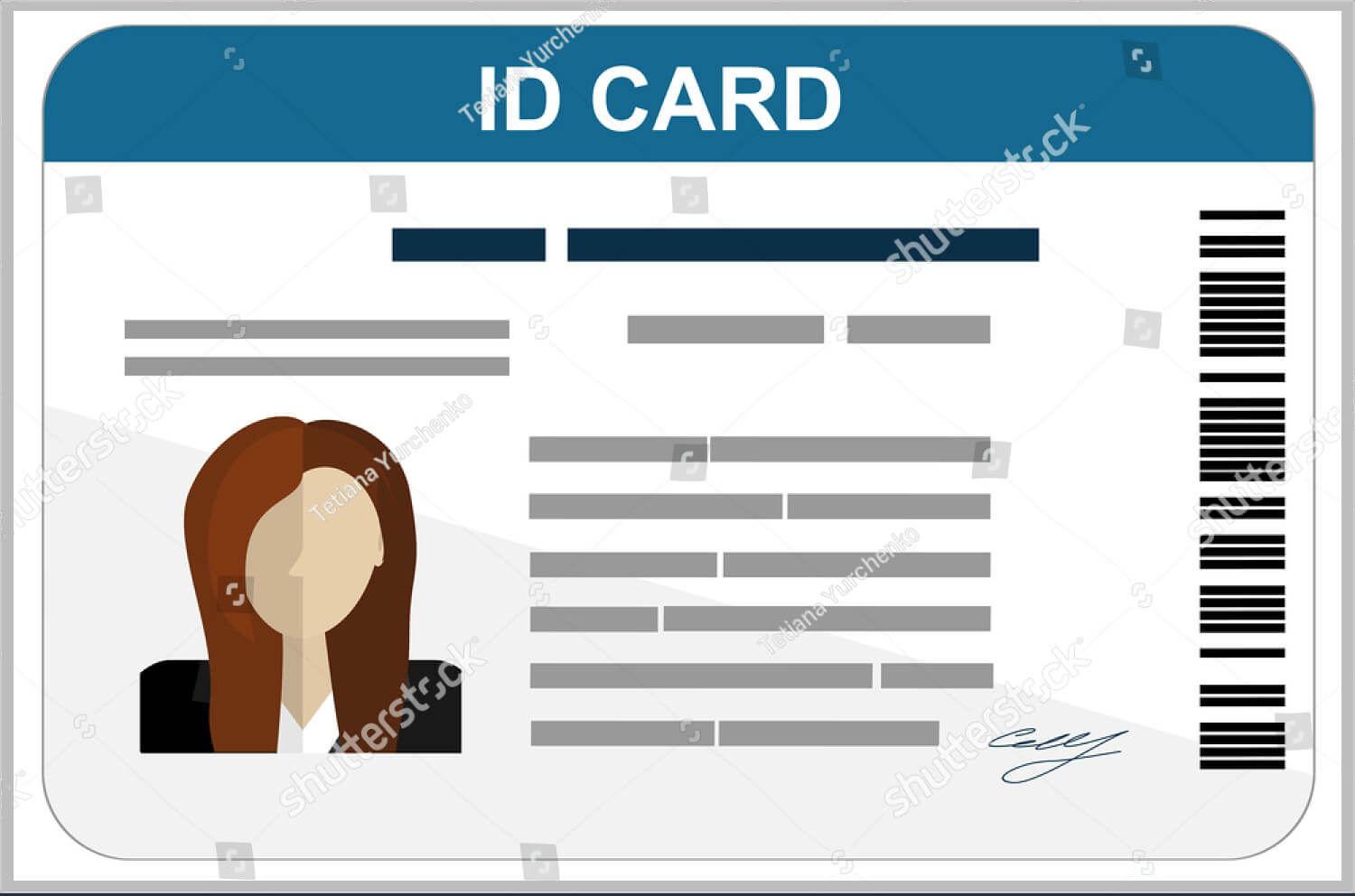 009 Id Card Format Photoshop Flat Design Template Awful With Regard To Pvc Id Card Template