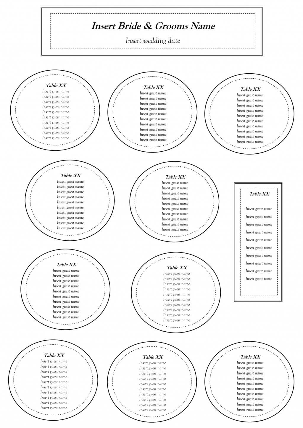 009 Seating Chart Template Word Ideas Impressive Wedding Pertaining To Wedding Seating Chart Template Word